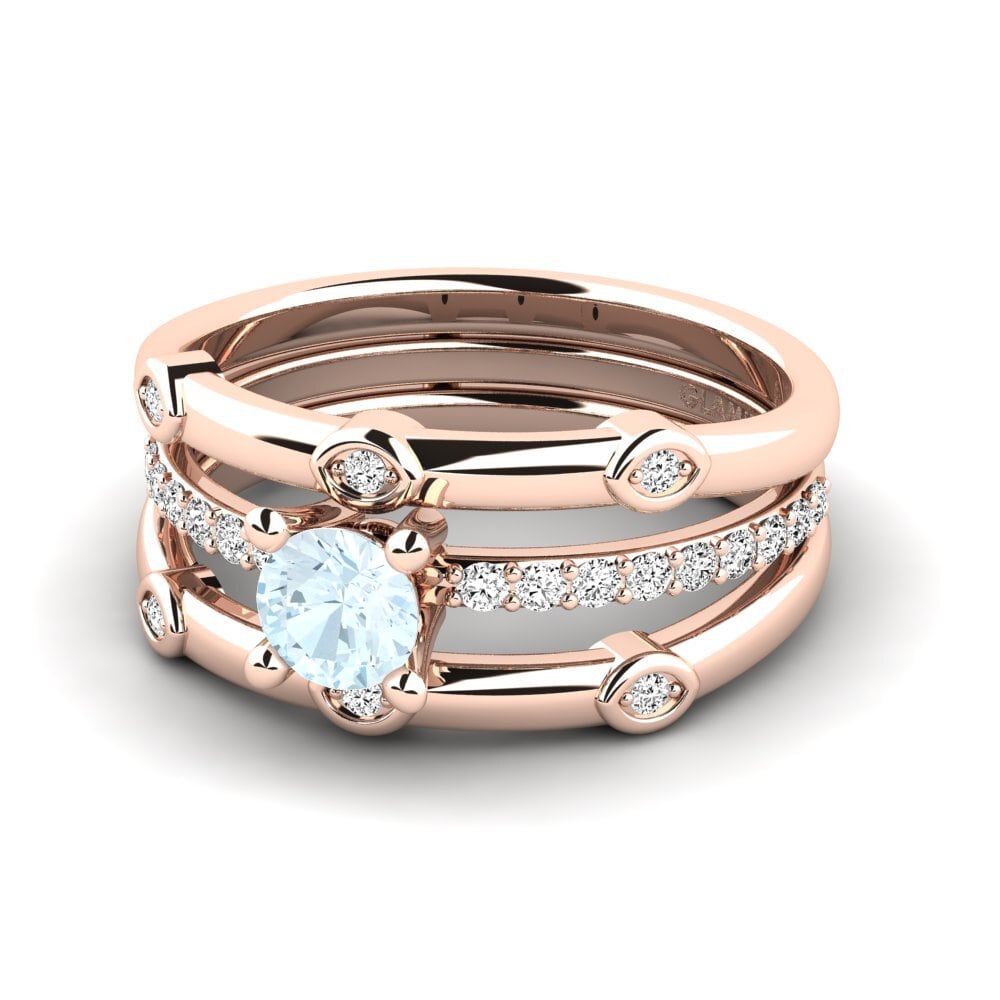 Aquamarine Ring Cynigo SET