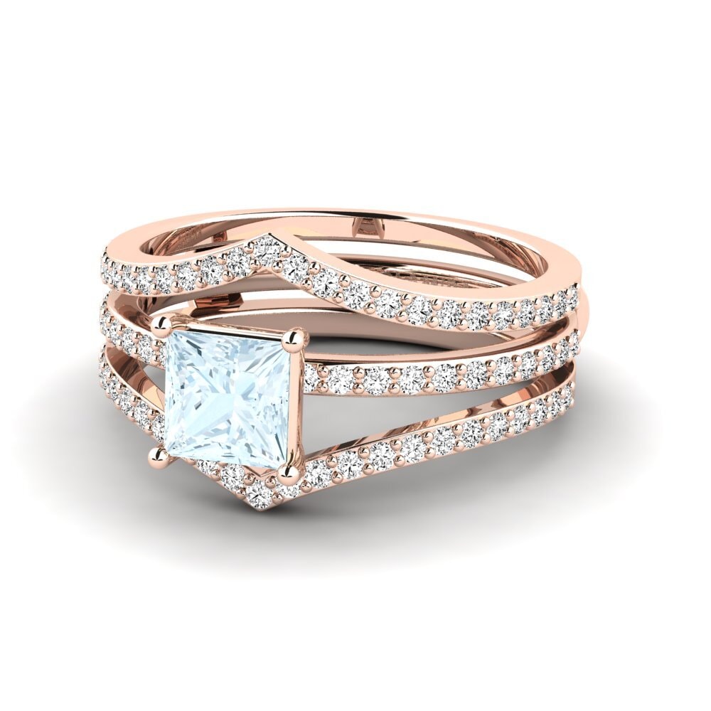 Aquamarine Ring Donreb SET