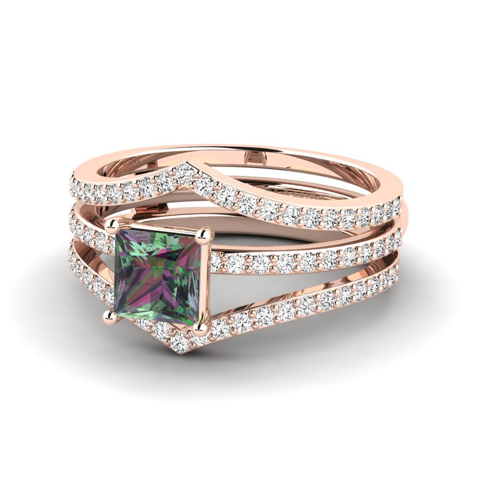 Topacio Místico Anillo Donreb SET