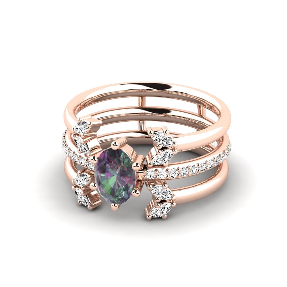 Topacio Místico Anillo Ebriar SET