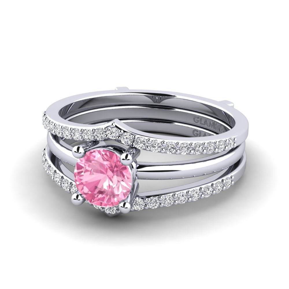 Roze Saffier Ringen Ennin SET