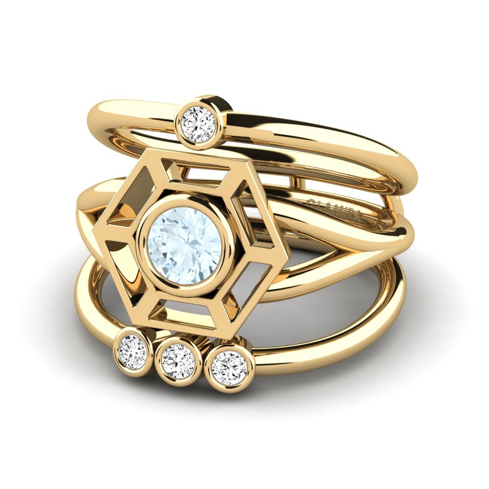 Aquamarine Ring Ghwy SET