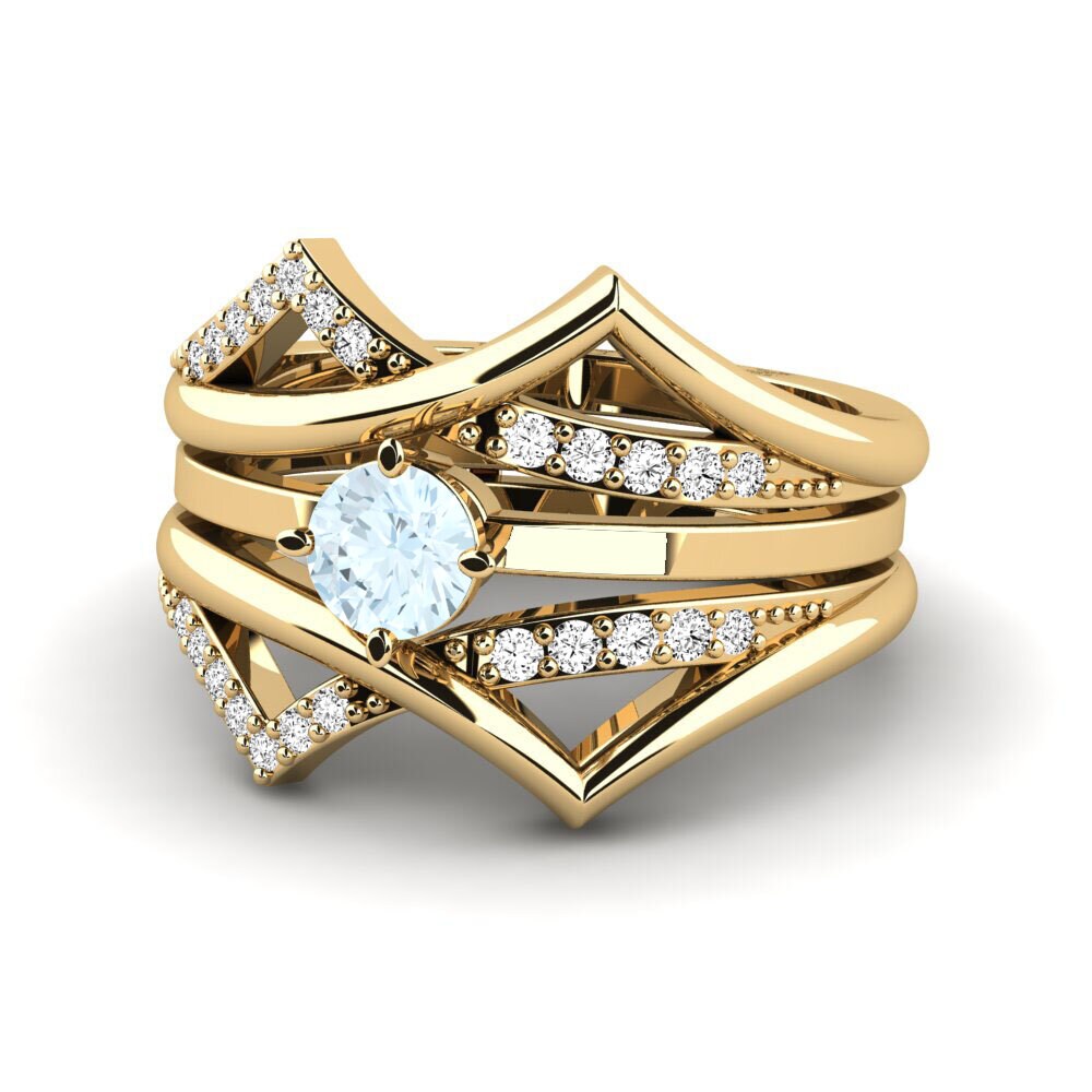Aquamarine Ring Kosew SET