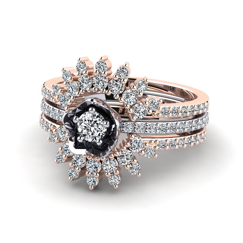 9ct Rose & White Gold Ring Lifigi SET