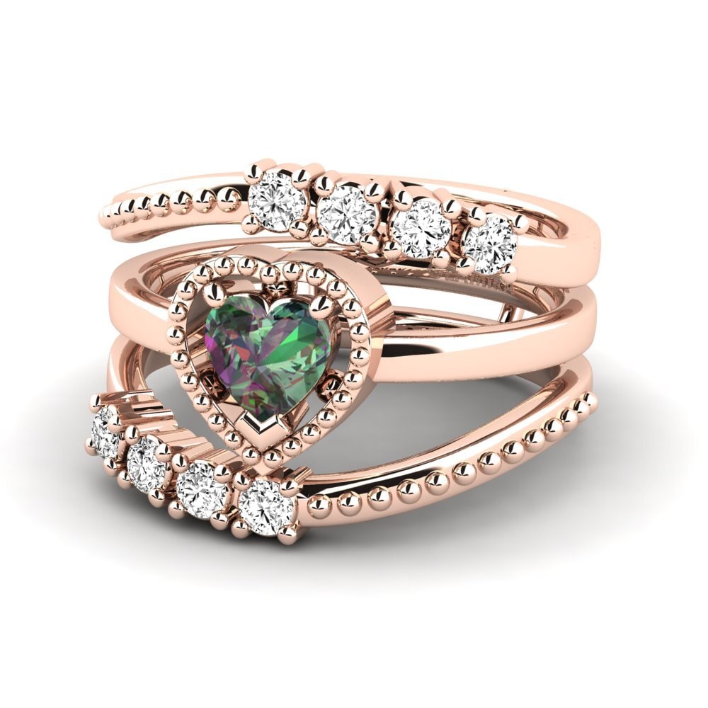 Topacio Místico Anillo Ludder SET