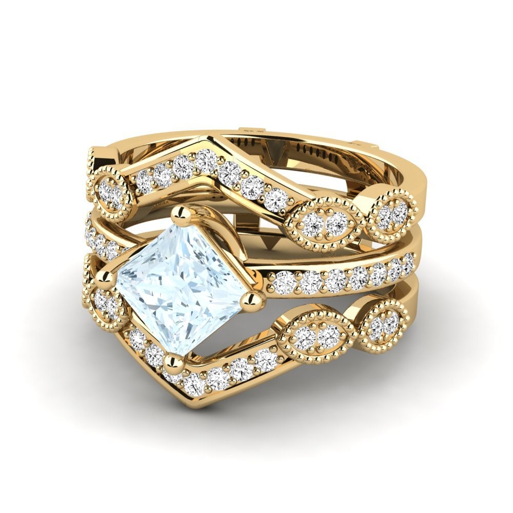 Aquamarine Ring Unnes SET