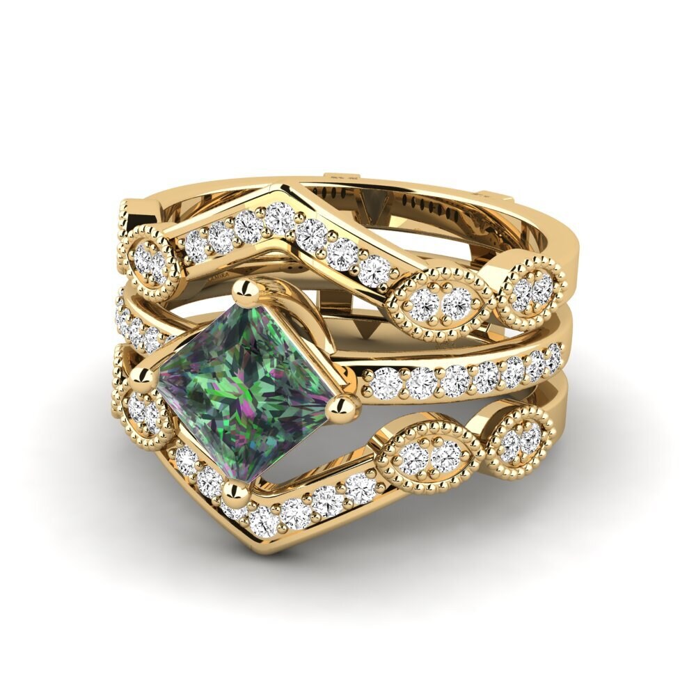Topacio Místico Anillo Unnes SET