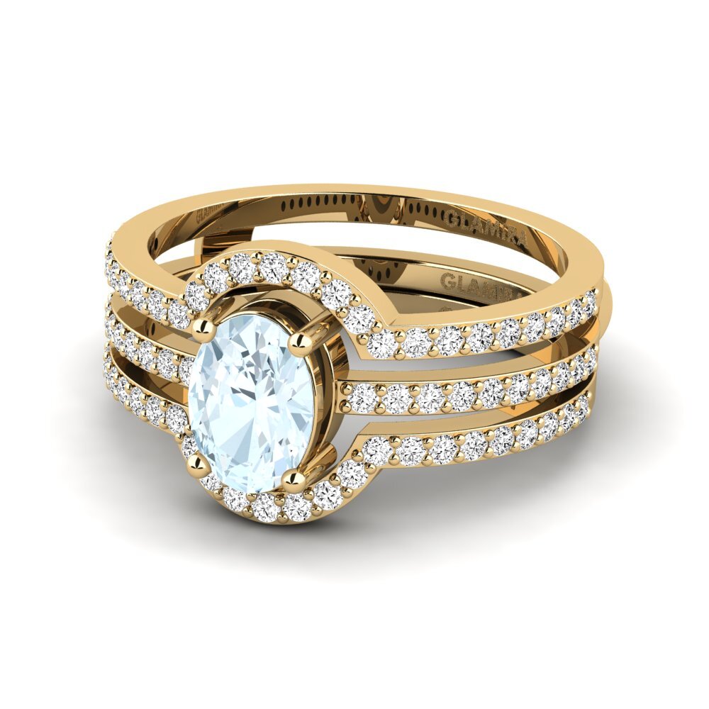 Aquamarine Ring Awan SET