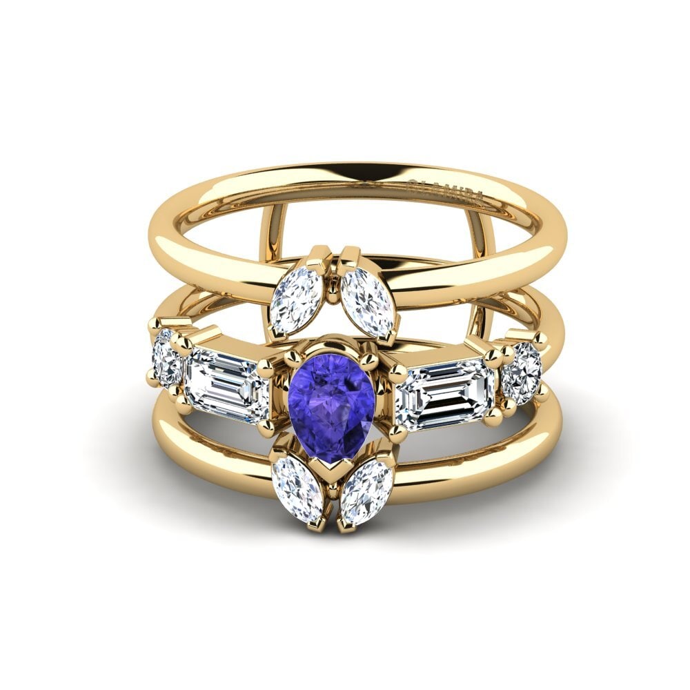 Pear Tanzanite Ring Dyeli SET