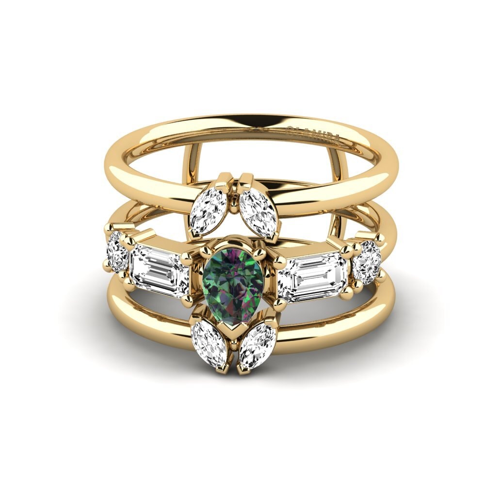Topacio Místico Anillo Dyeli SET