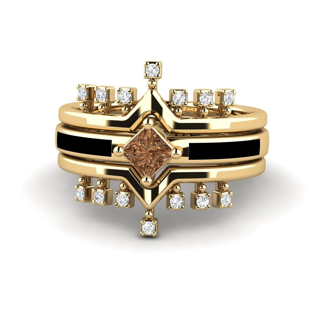 Brauner Diamant Ring Eormenga SET