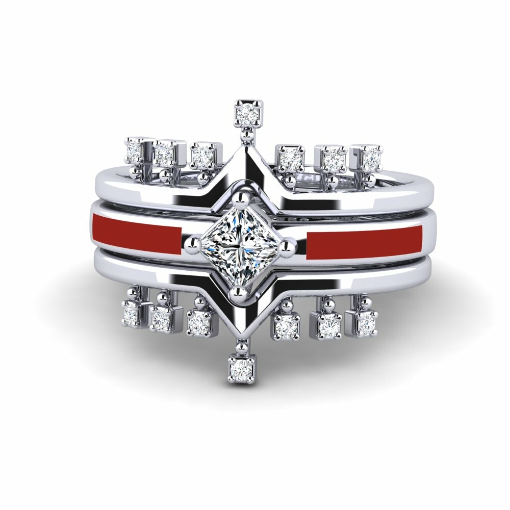 Bagues de fiançailles Argent Blanc Enhancer