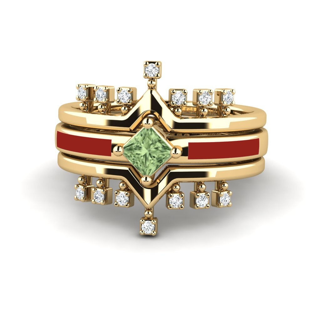 Grüner Saphir Ring Eormenga SET