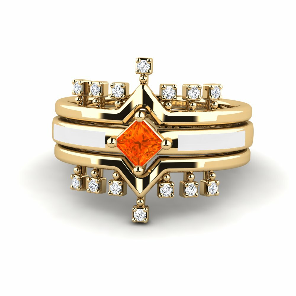Saphir orange Bague Eormenga SET