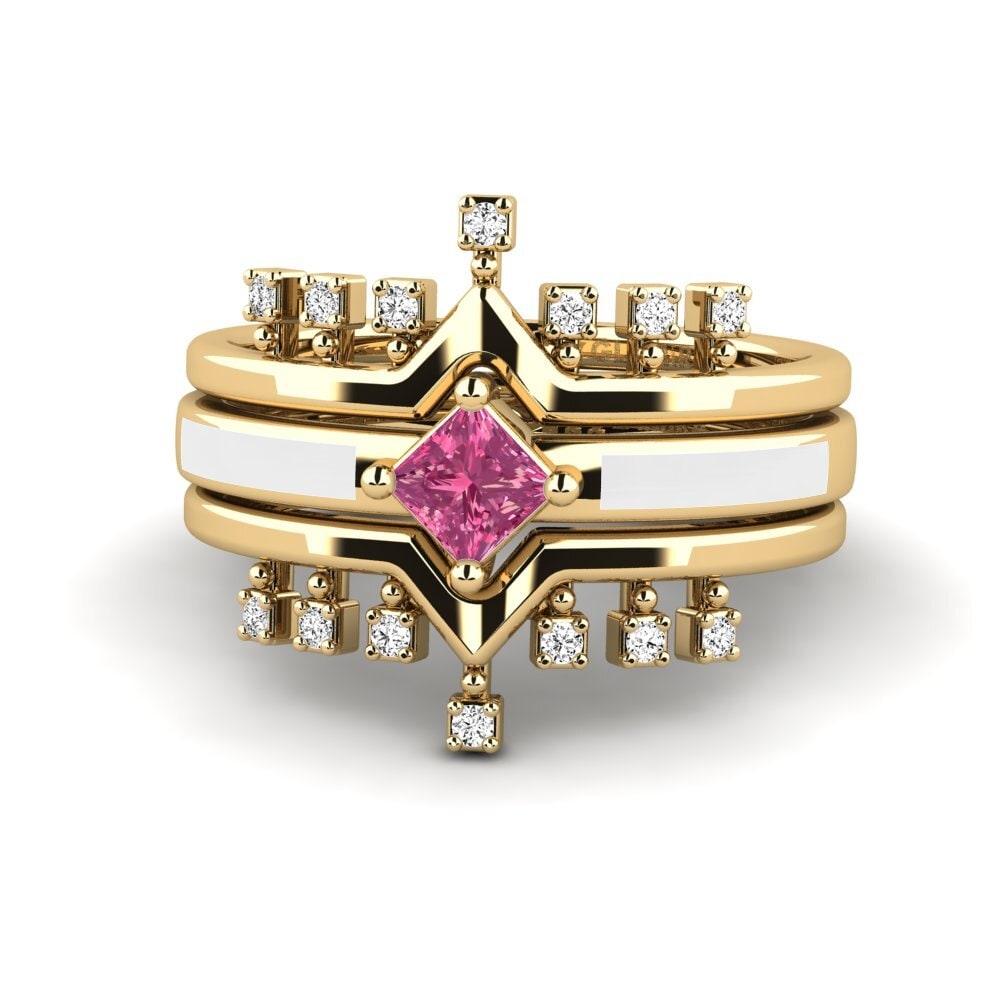 Rosa Turmalin Ring Eormenga SET