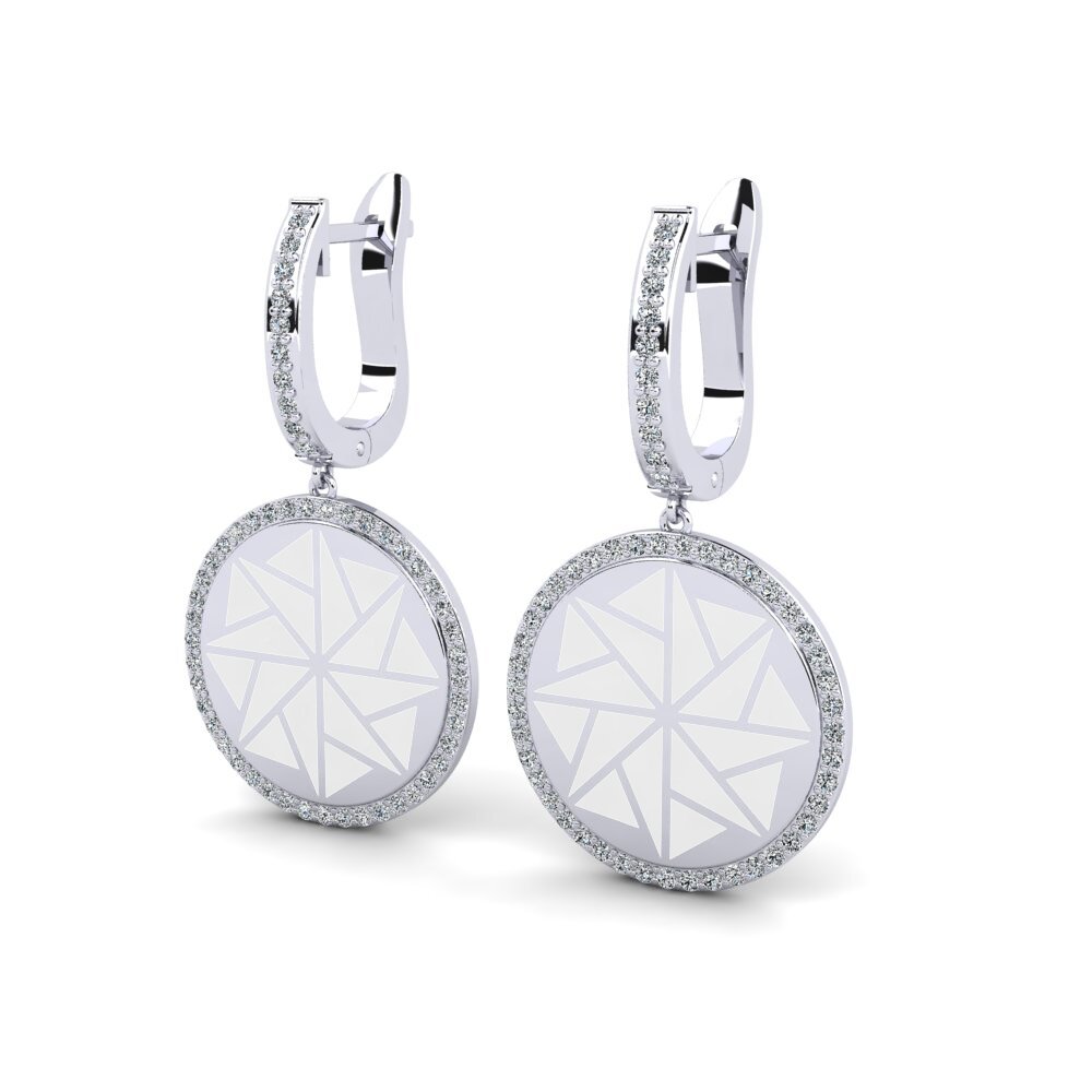 14k Oro Blanco Pendiente de mujer Alies