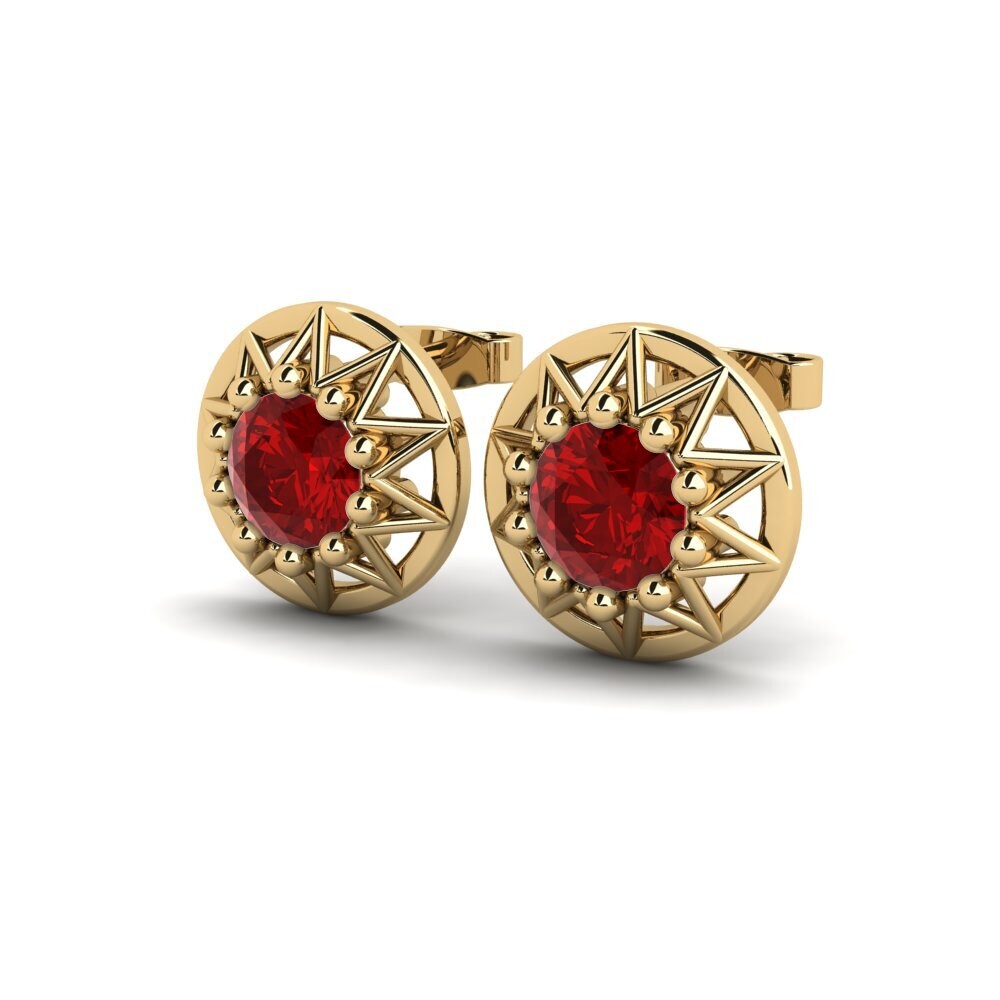 Ruby (Lab Created) Women's Earring Famisroods
