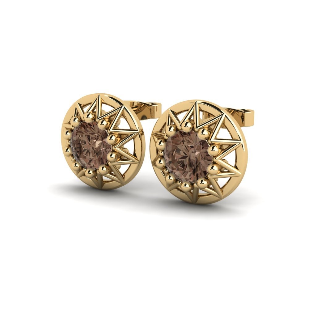 Quartz Fumé Boucle d'oreille femme Famisroods