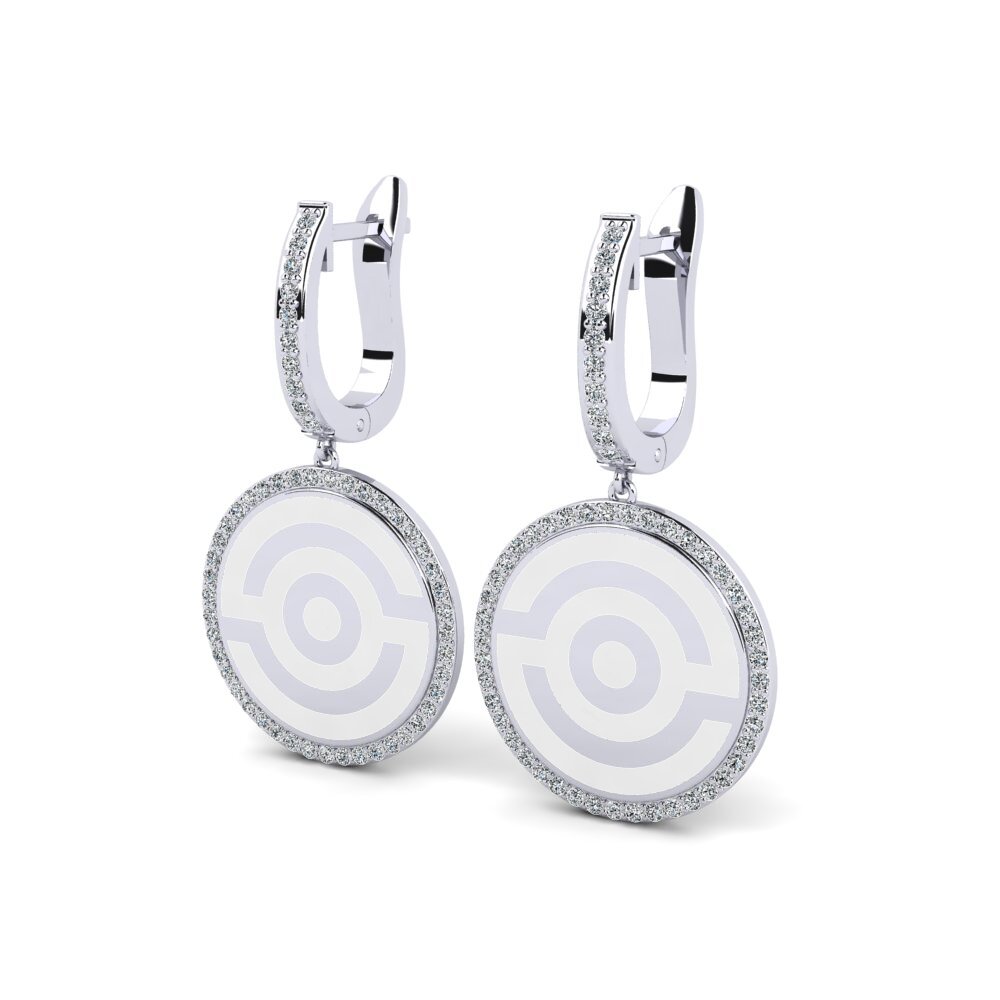 14k Oro Blanco Pendiente de mujer Aliz