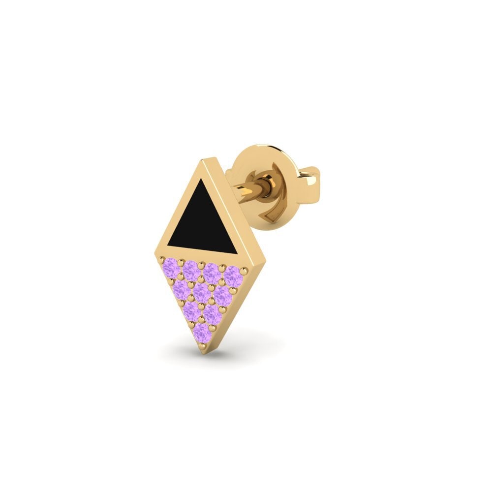 Amethyst Men's Earring Aeoc