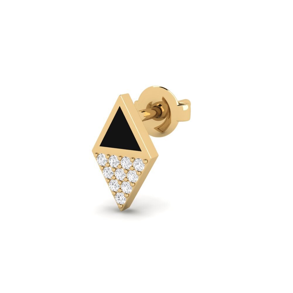 White sapphire Men's Earring Aeoc