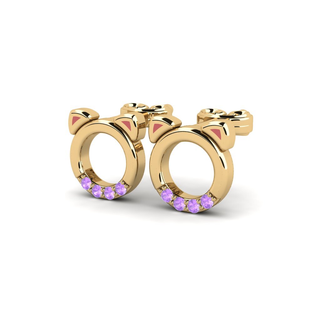 Améthyste Boucle d'oreille enfant Ligure