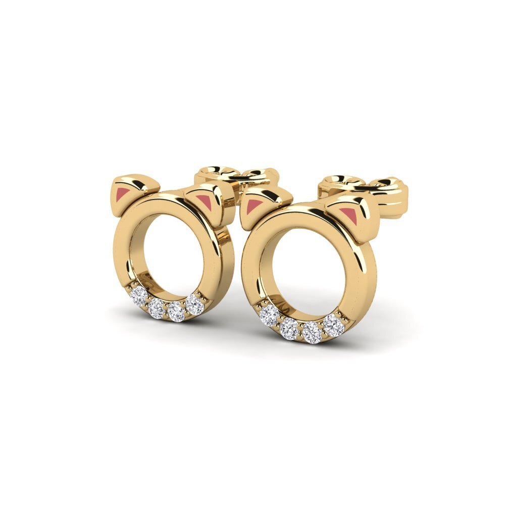 Diamant De Synthèse Boucle d'oreille enfant Ligure