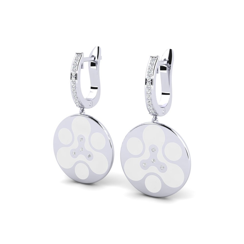 14k Oro Blanco Pendiente de mujer Ardi