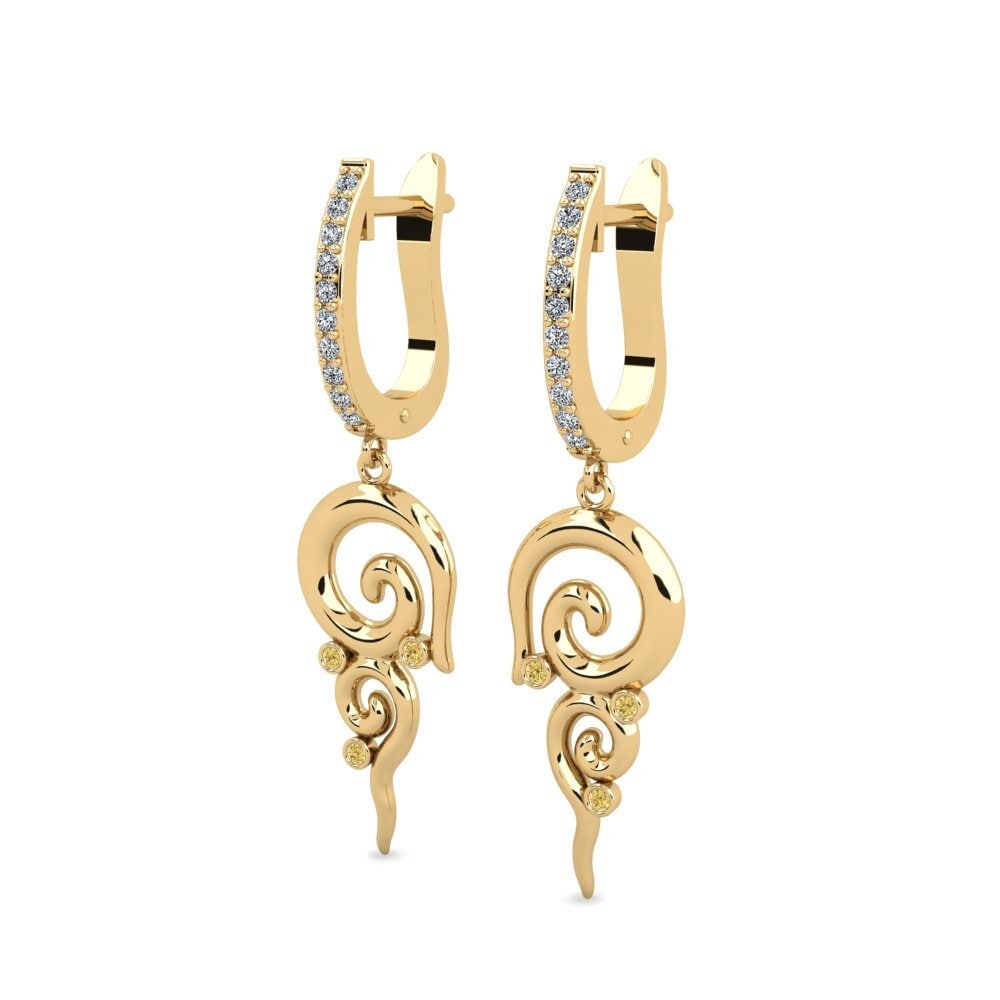 Yellow Diamond Women's Earring Ayenek