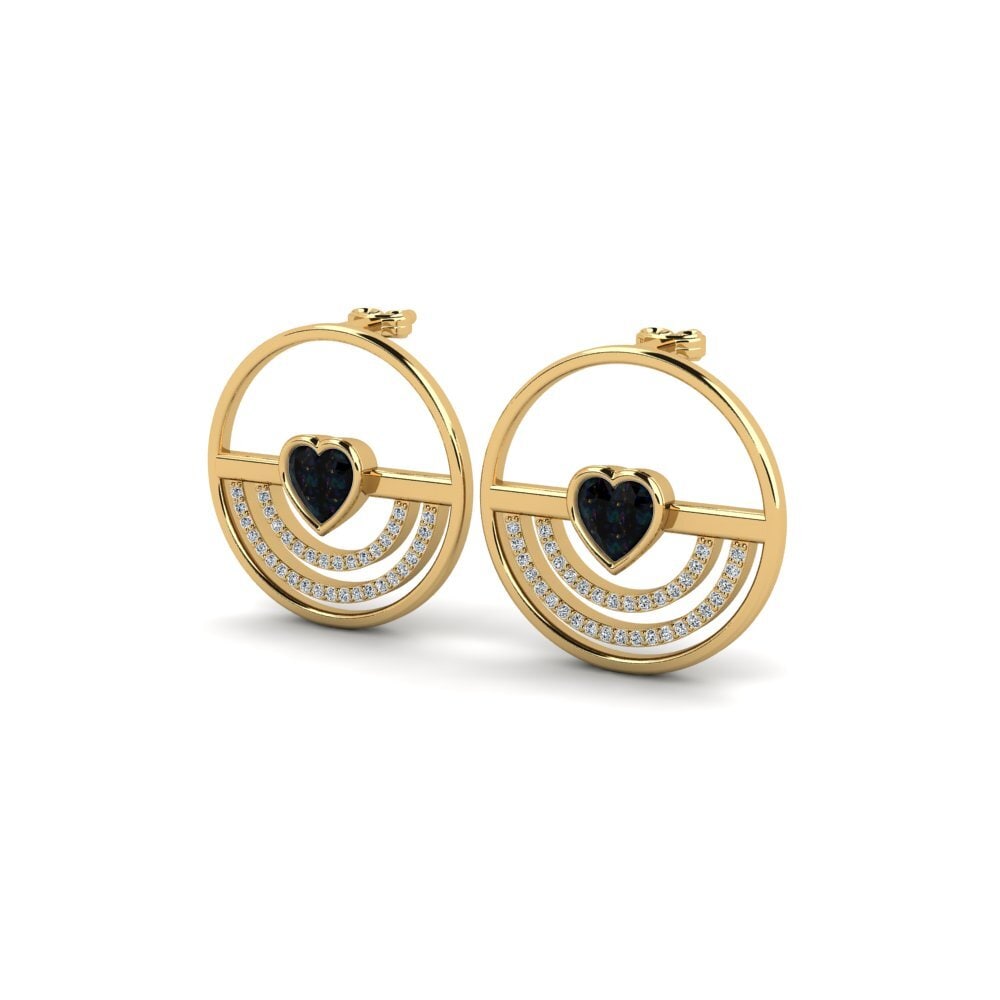 Đá Opal Đen Bông tai nữ Dorthella