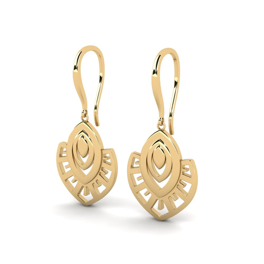 9k Oro Amarillo Pendientes Abwo