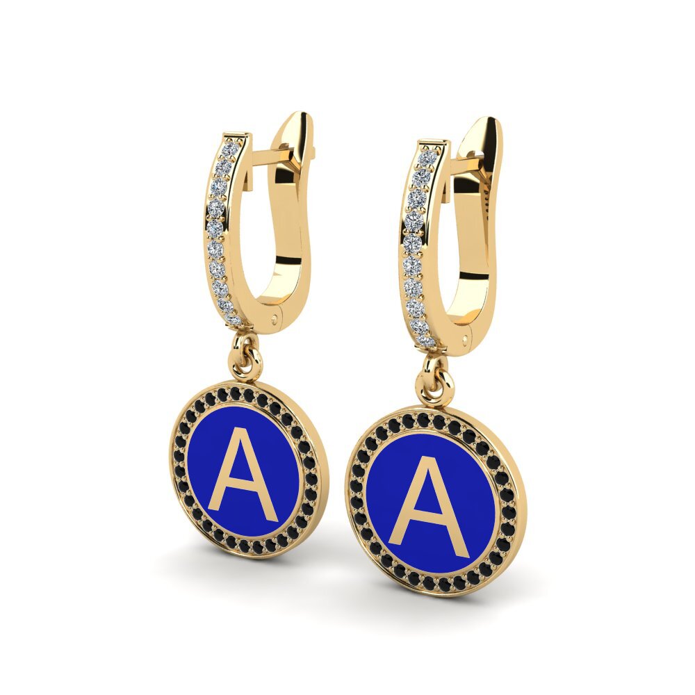 Black Sapphire Women's Earring Elmolt - A