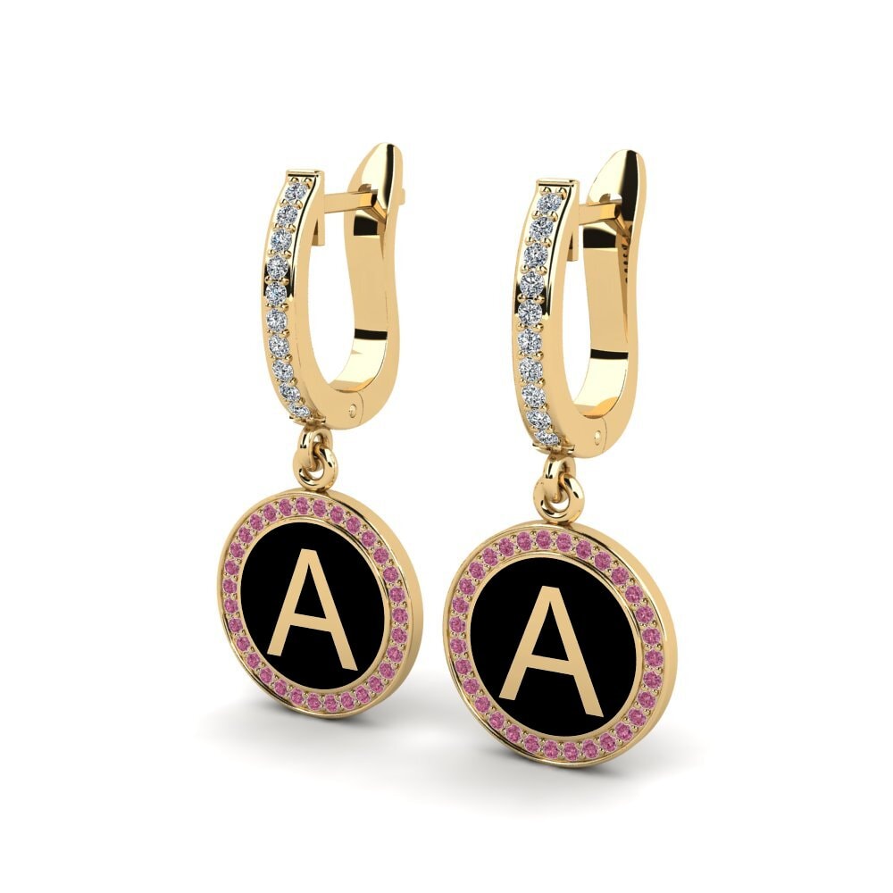 Rhodolite Garnet Women's Earring Elmolt - A