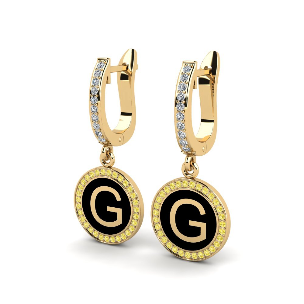 Yellow Sapphire Women's Earring Elmolt - G