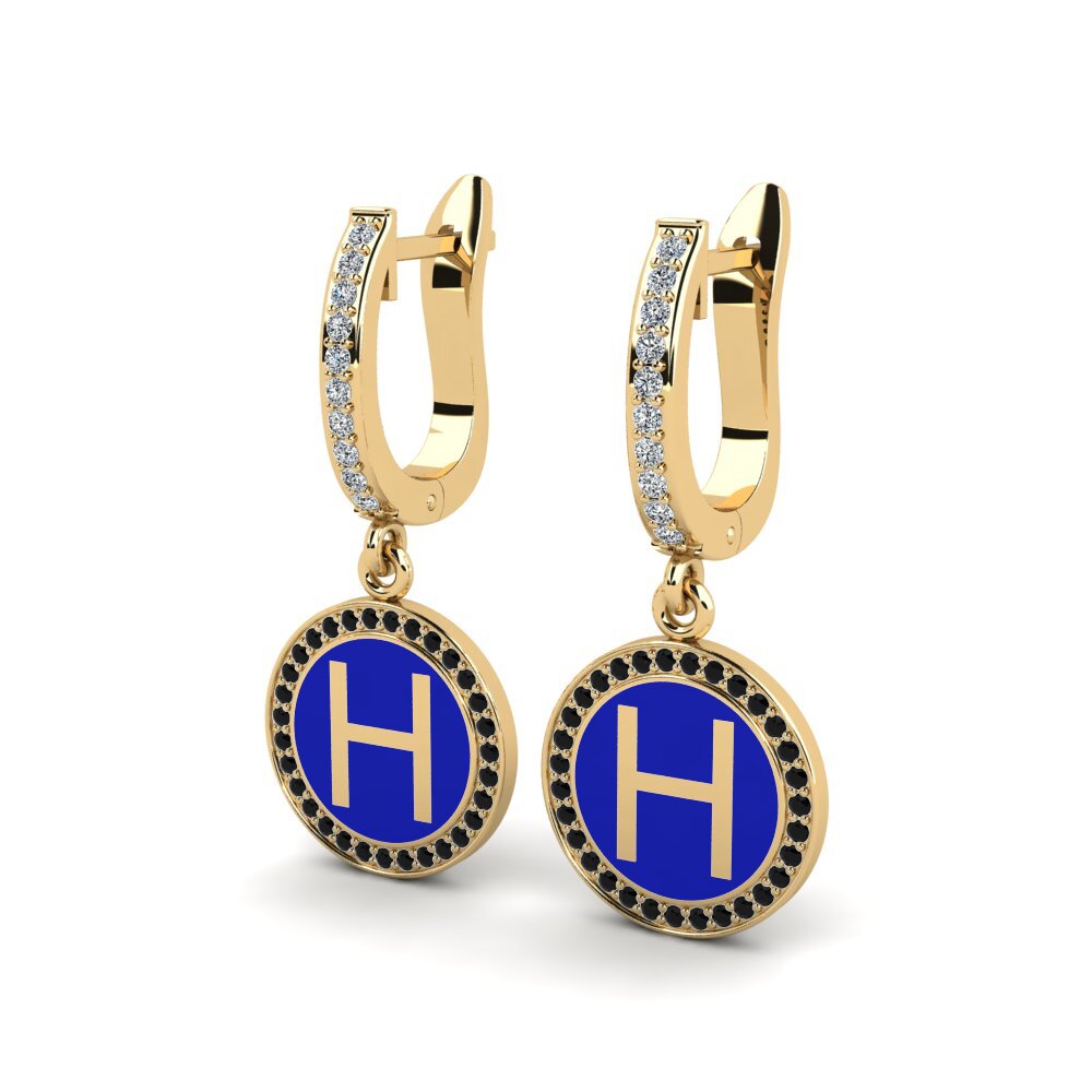 Black Sapphire Women's Earring Elmolt - H