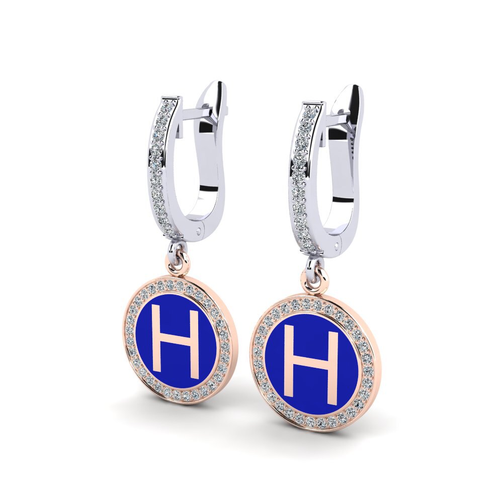 14ct White & Rose Gold Women's Earring Elmolt - H