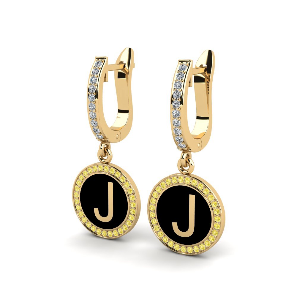 Yellow Sapphire Women's Earring Elmolt - J