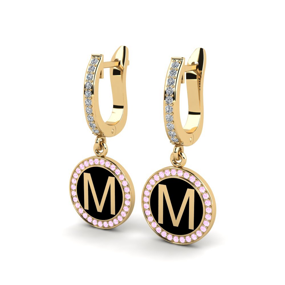 Pink Sapphire Women's Earring Elmolt - M