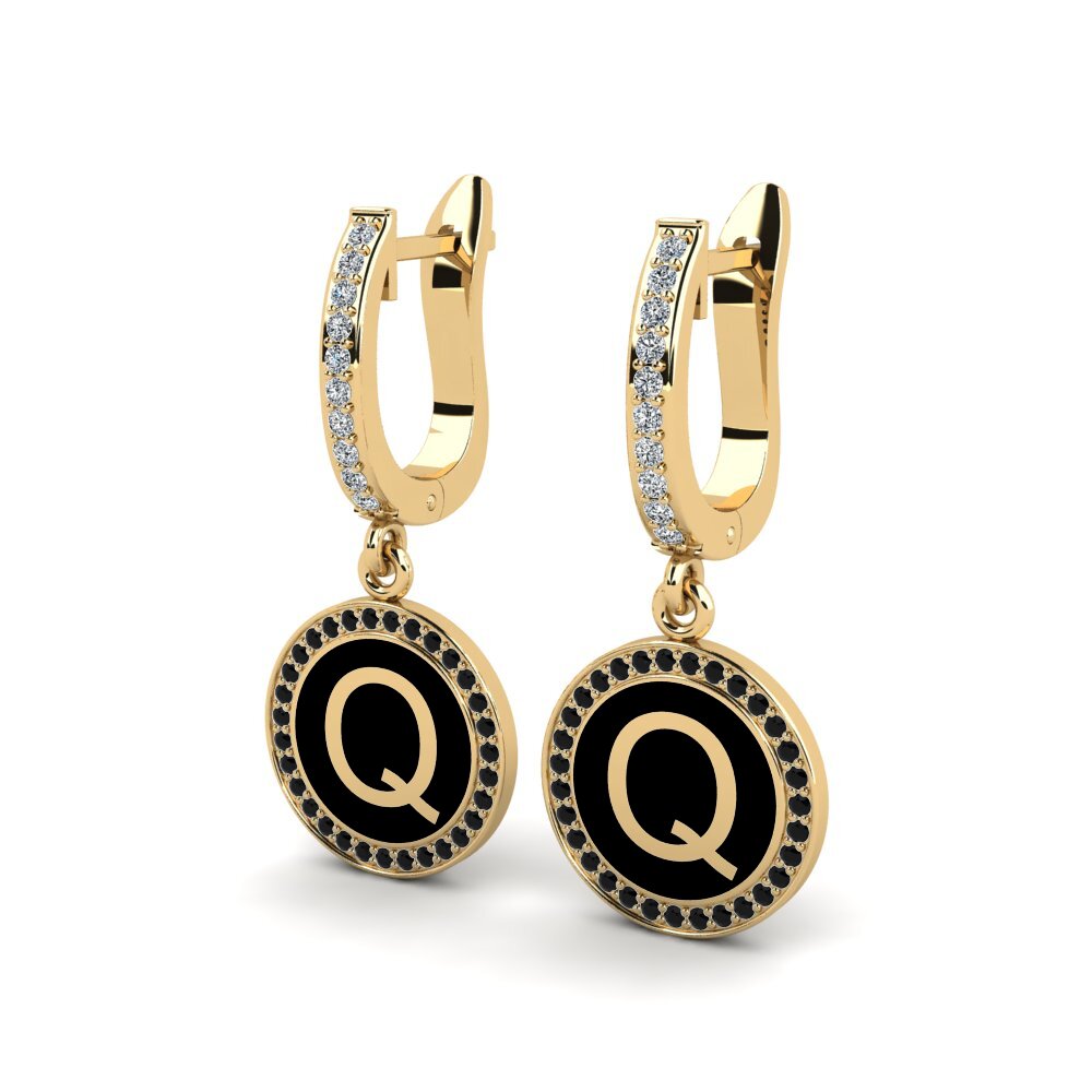 Black Sapphire Women's Earring Elmolt - Q