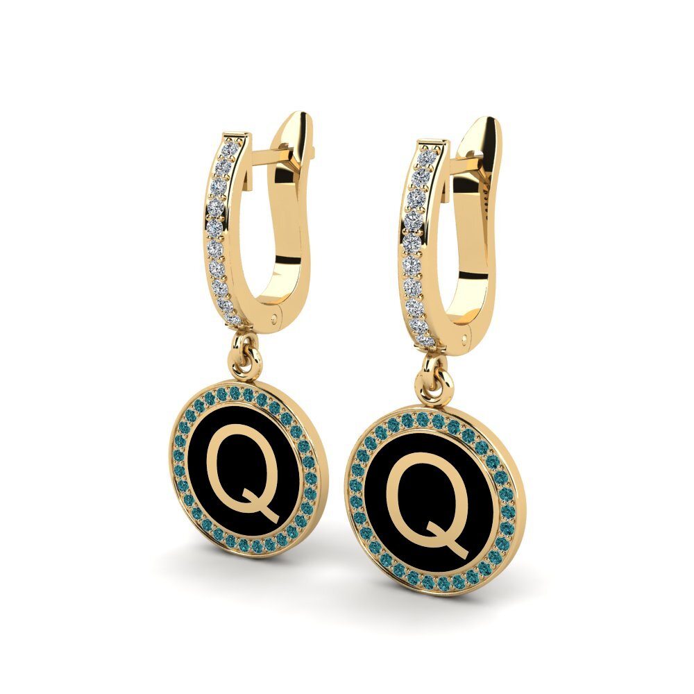 Blue Diamond Women's Earring Elmolt - Q