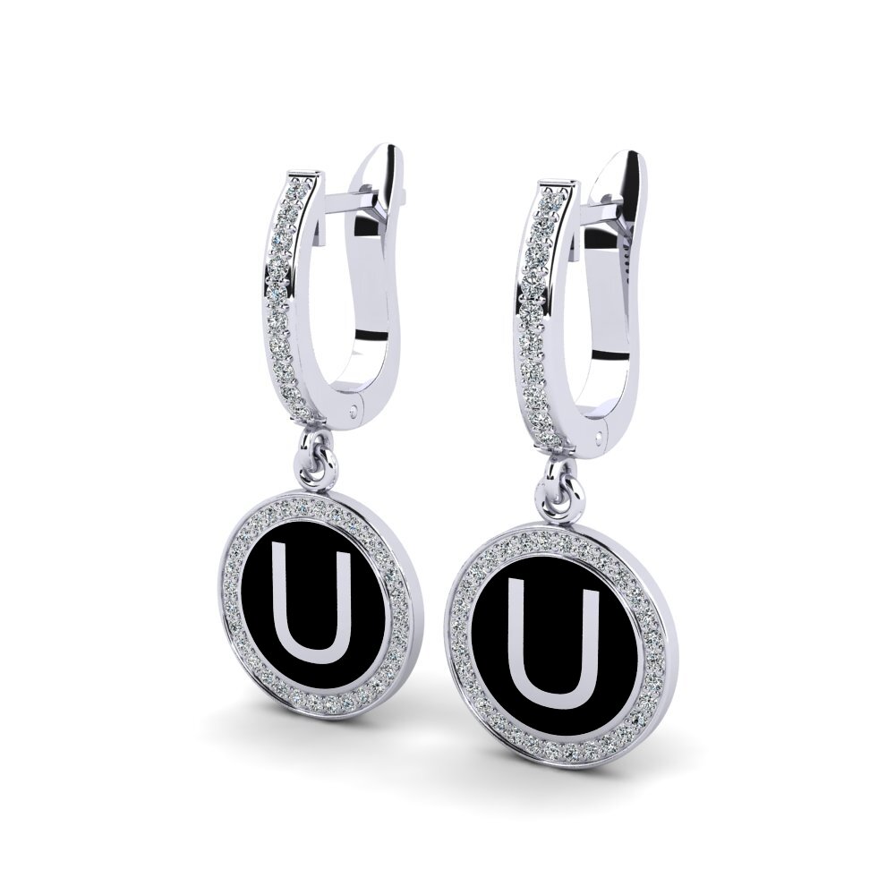 14ct White Gold Women's Earring Elmolt - U