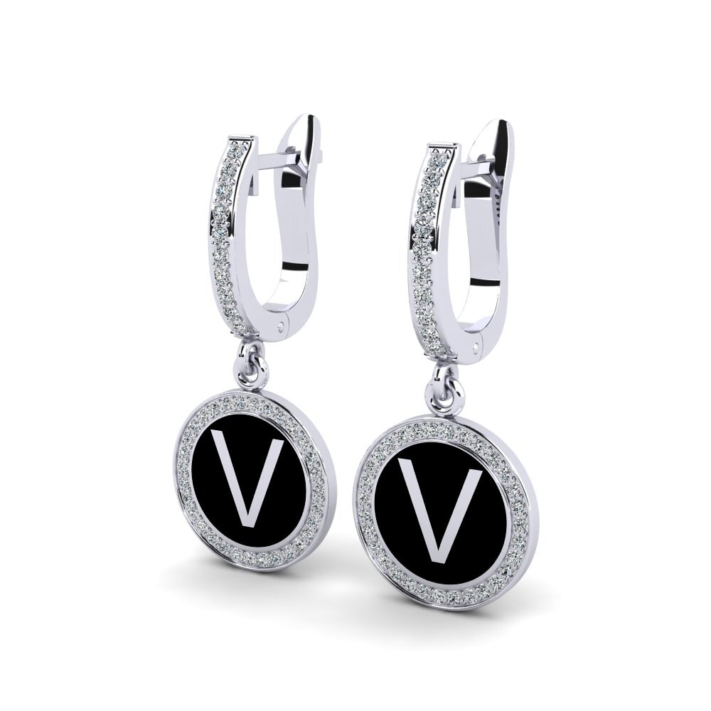 950 Platina Dames Oorbellen Elmolt - V