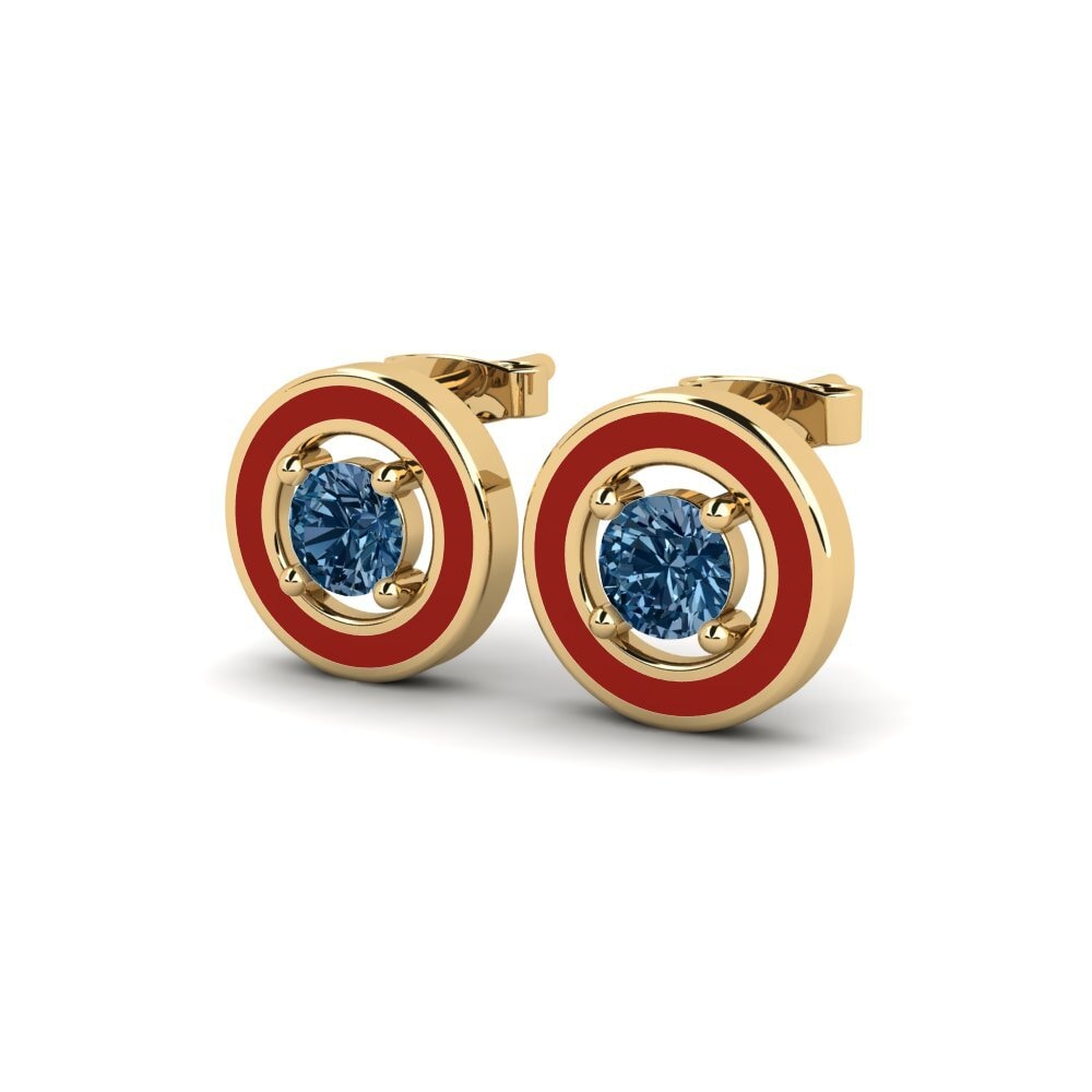 Diamante Azul Pendiente de mujer Ausce