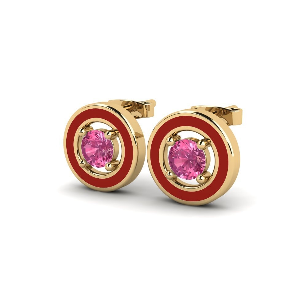 Pink Tourmaline Women's Earring Ausce