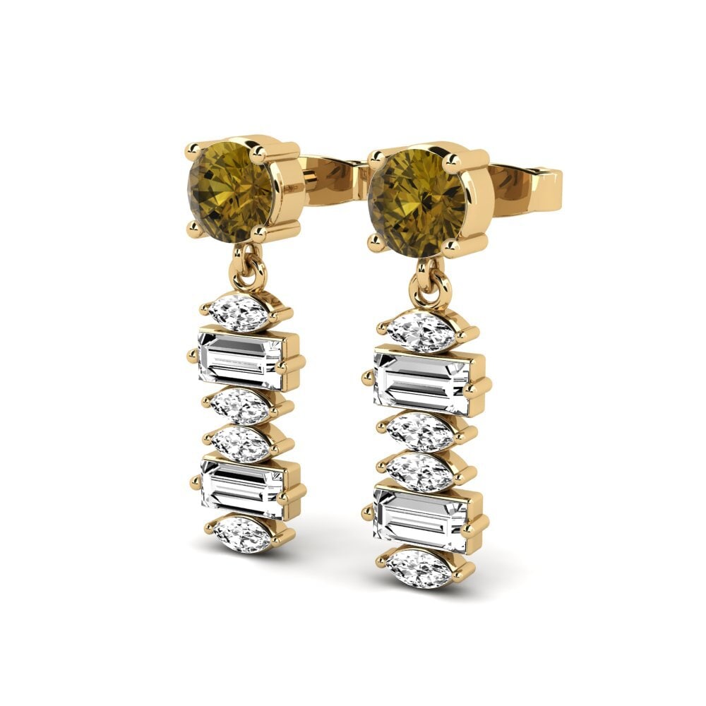 Brown Zircon Women's Earring Efik