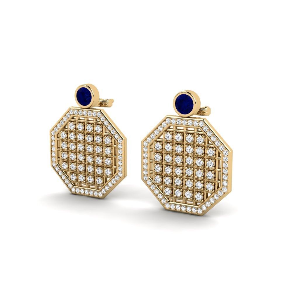 Đá Sapphire Bông tai nữ Ercy