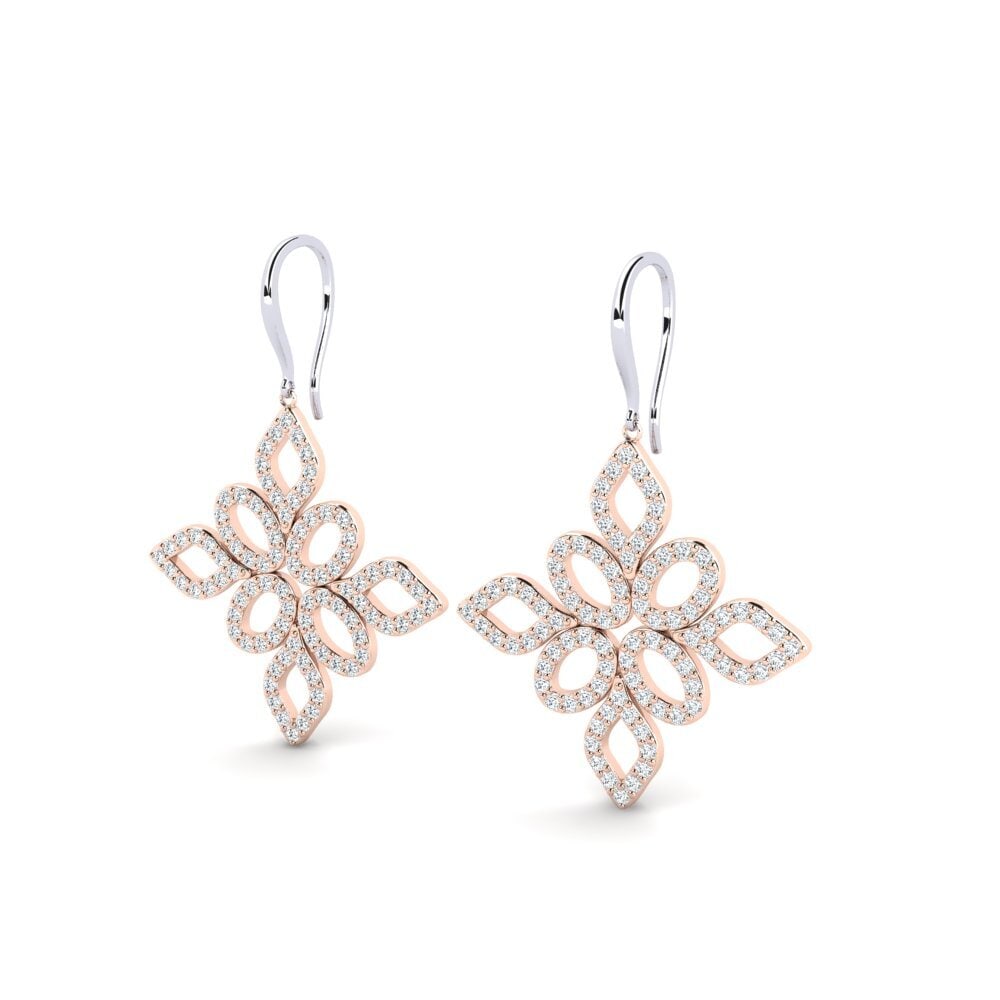 18ct White & Rose Gold Women's Earring Gneald
