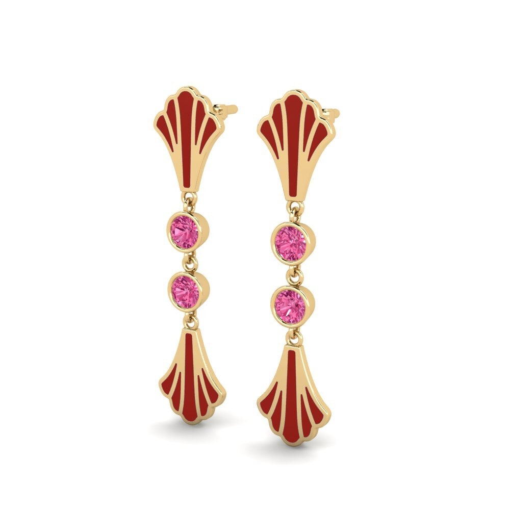 Pink Tourmaline Women's Earring Luluent