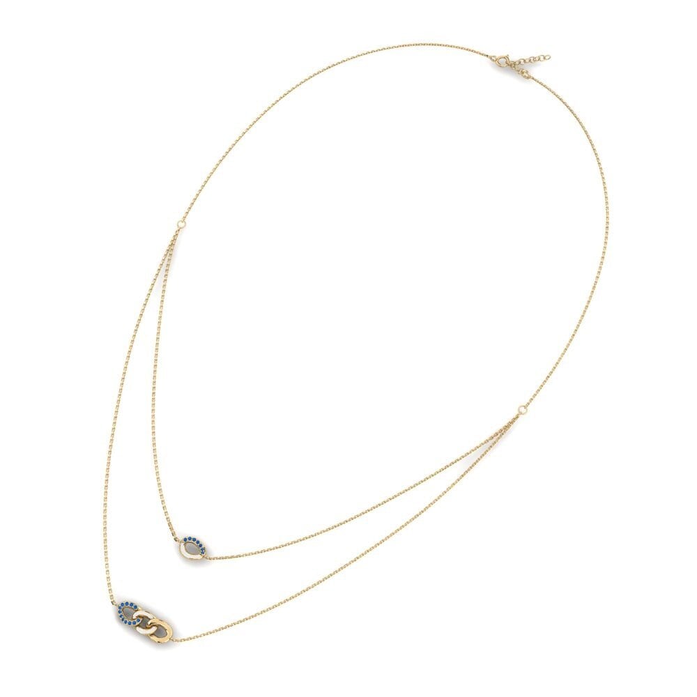 Dark Blue Zirconia Women's Necklace Amincewa