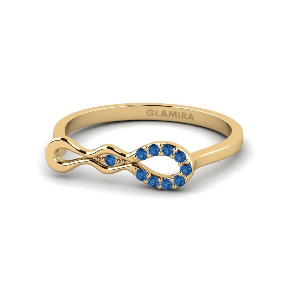 Dark Blue Zirconia Ring Aravida